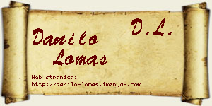 Danilo Lomas vizit kartica